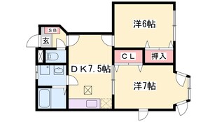 バーリーグリフィンF2の物件間取画像